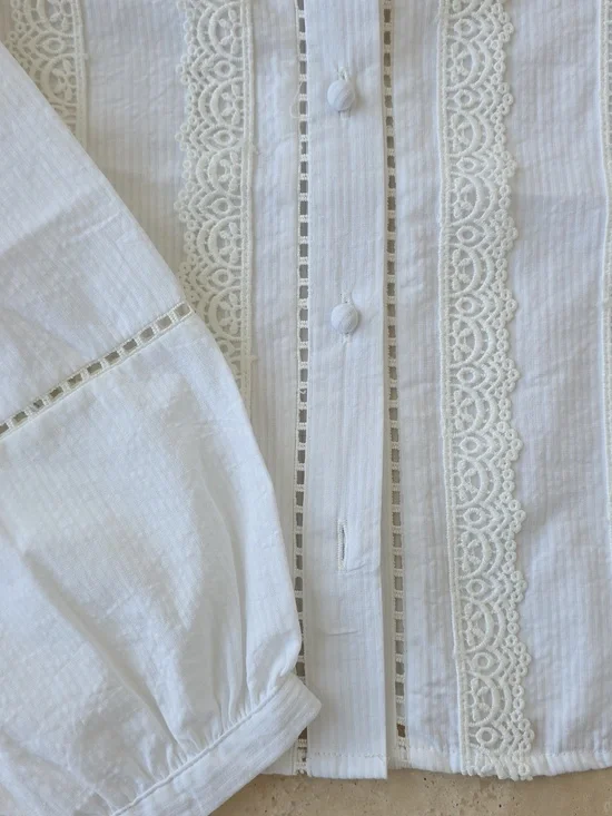 Zara Chloe Inspried Boho White Blouse. - Picture 2 of 4